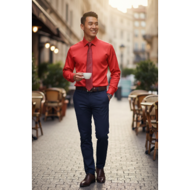 Designer Mens Dress Shirt with Tie